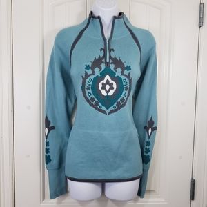 Athleta Mock Turtleneck Pullover Half-zip Sweater